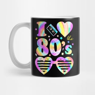 I Love the I Heart The 80s Tie Dye Colorful Mug